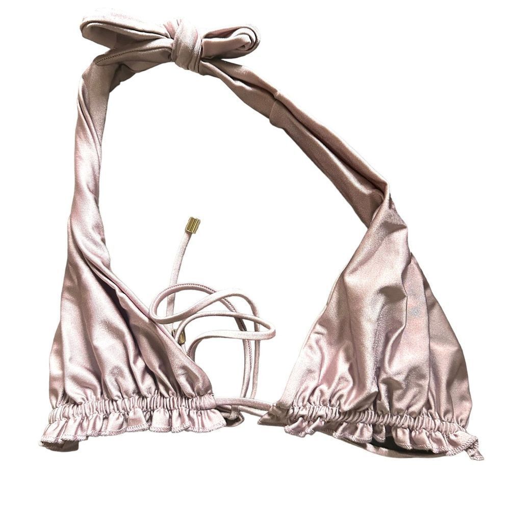 JANTHEE Triangle Halter‎ Bikini Top NWOT Sz Small